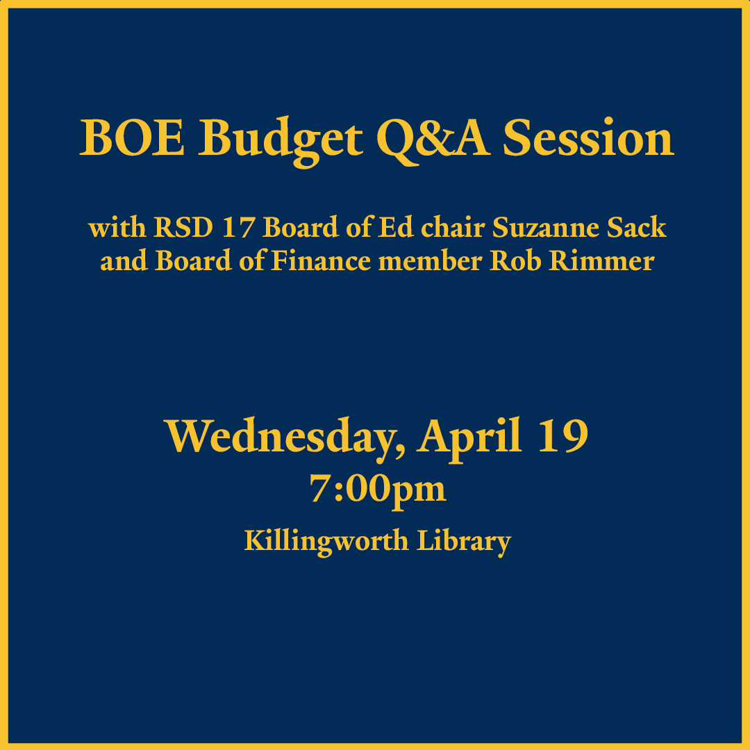 Rob Rimmer Fy7 BOE Budget Info Session April 19 – Killingworth Democratic Town Committee